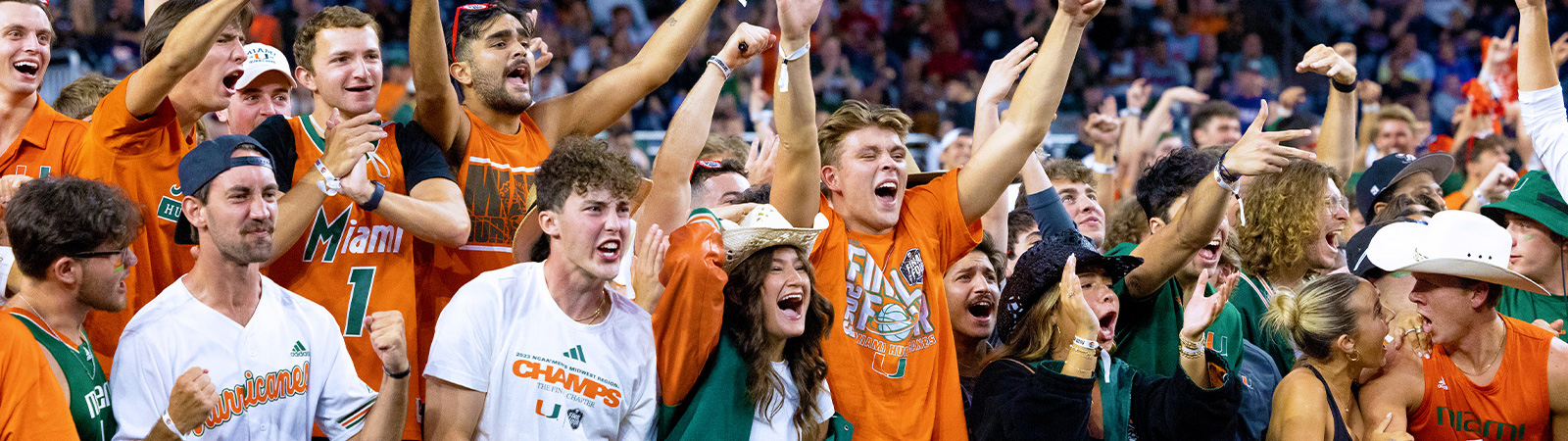 University of Miami basketball fans at the Final Four
