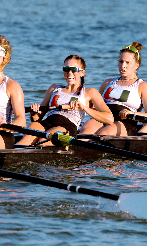 The Miami rowing team