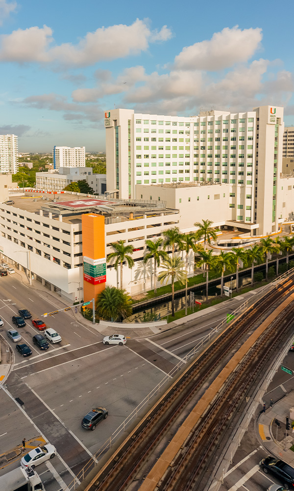 Aerial view of UHealth – University of Miami Health System 